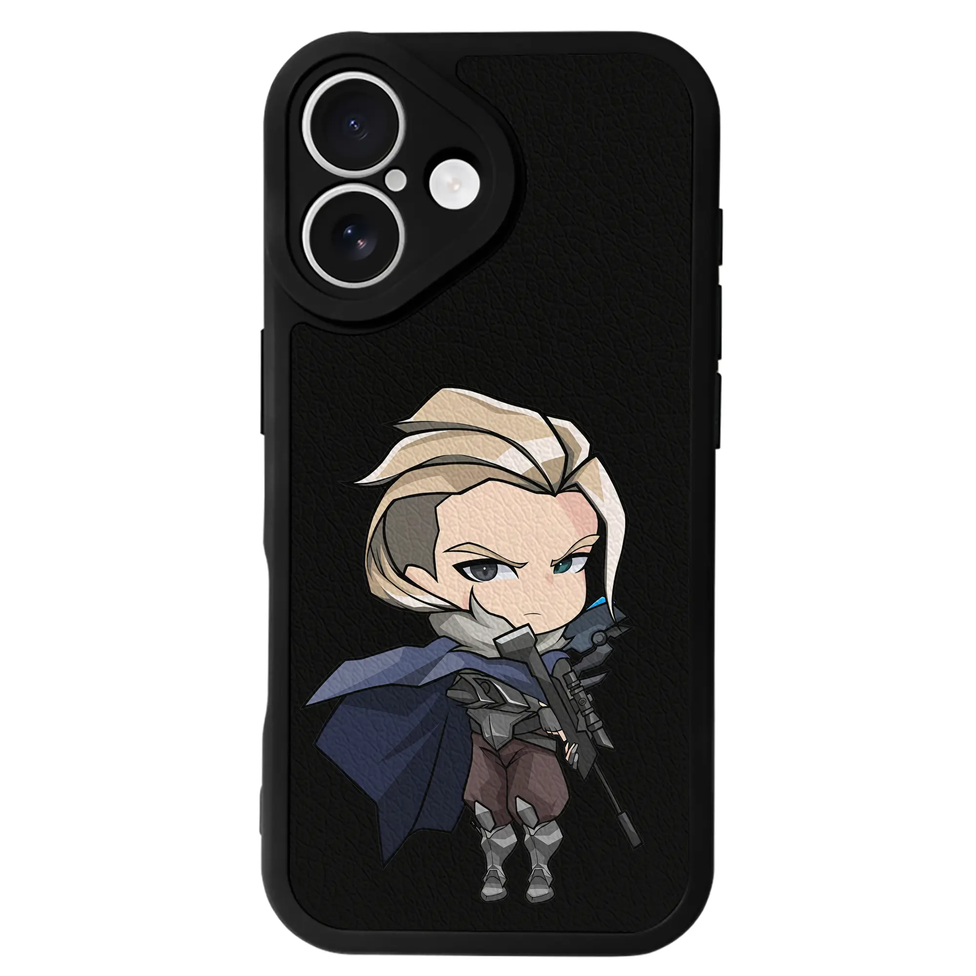 VALORANT グッズ,ソーヴァ - IPhone 16シリーズ対応 ・ シリコンスマホケース ・ レザー調 ・ 高精度フィット ・ 耐衝撃 ・ ワイヤレス充電対応 ・ 精密カット